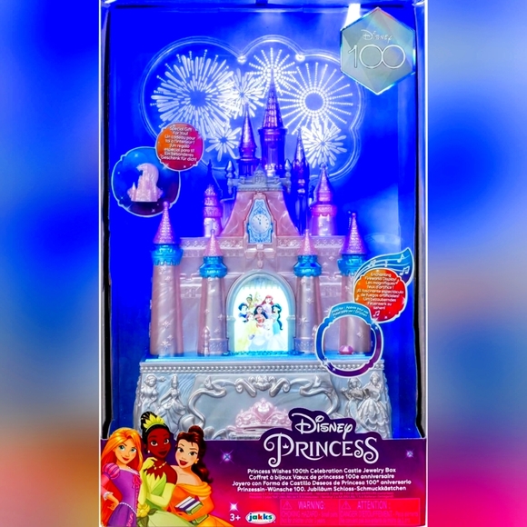 NIB Disney princess wishes 100th Celebration Castle musical light up Jewelry box - Picture 4 of 6
